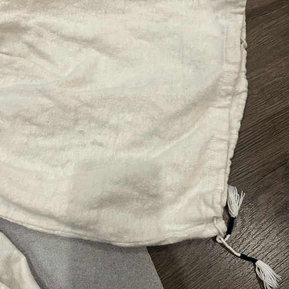 [S]Free People Blouse Snow Kisses with Embroidery Boho White Black Eyelets - Picture 7 of 12